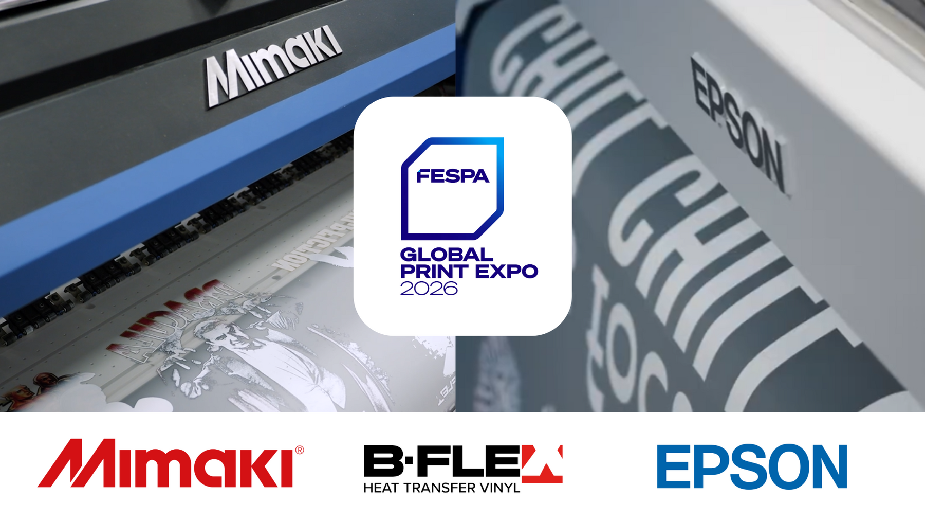 B-FLEX DTF-material tar plats hos Epson och Mimaki på FESPA 2026