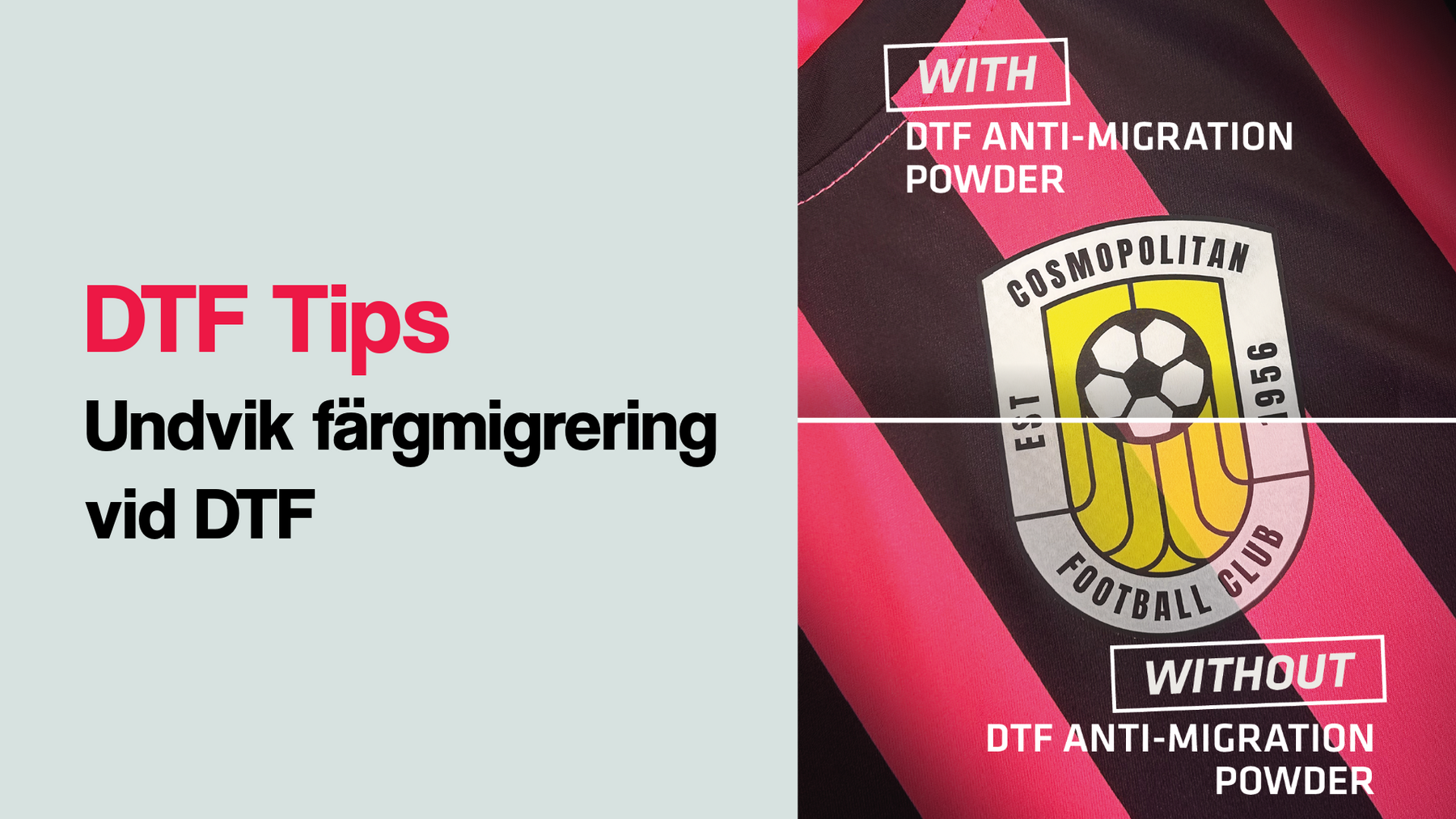 DTF Tips - Undvik färgmigrering vid DTF – rätt pulver gör skillnad