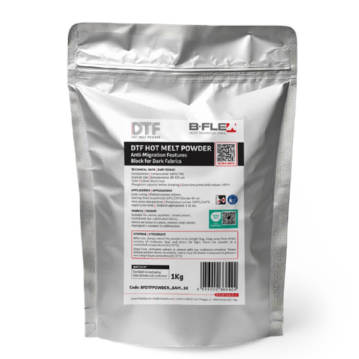 B-Flex, DTF Transferpulver - Svart Sublistop