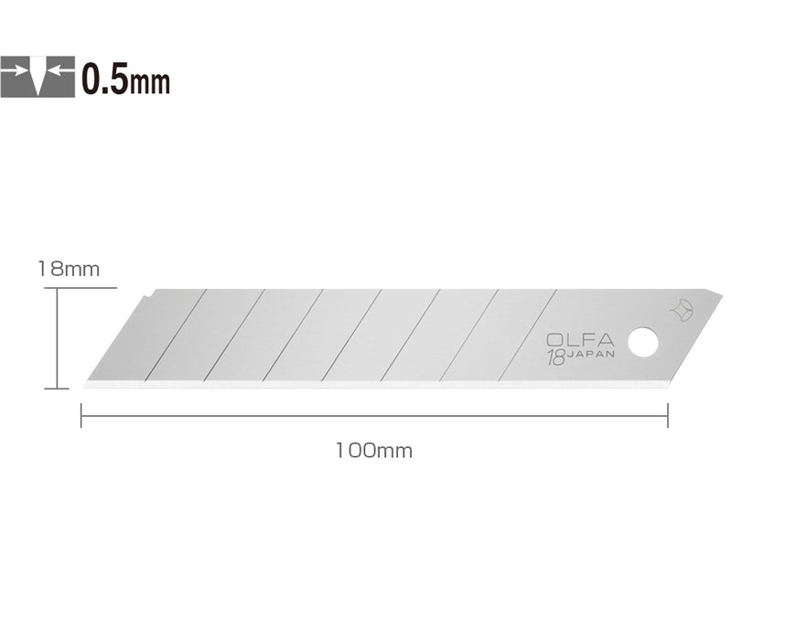 Olfa LB-10, 10st 18mm standard brytblad